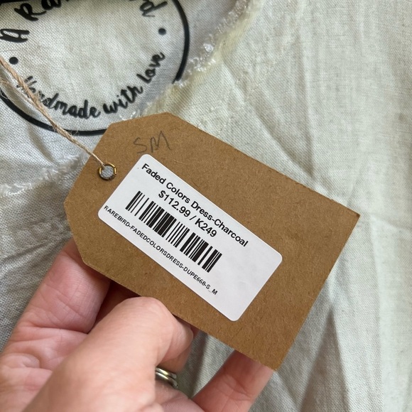 A rare bird  NWT SM midi linen blend ombre boho dress LAGANLOOK hippie coastal - Picture 7 of 9